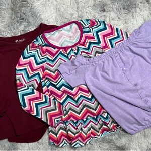 Place Kids Shirts - Burgundy, Multicolor, and Purple Bundle